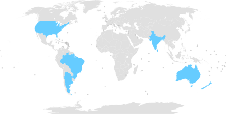 Hospitals in highlighted regions have contributed data to the Global Open Source Severity of Illness Score, or GOSSIS.