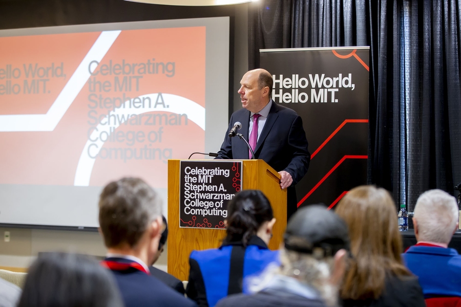 In his remarks at “Teach: The Academic Symposium,” Provost Martin Schmidt described the MIT Stephen A. Schwarzman College of Computing as a “clean sheet of paper” that will transform computer science education. 