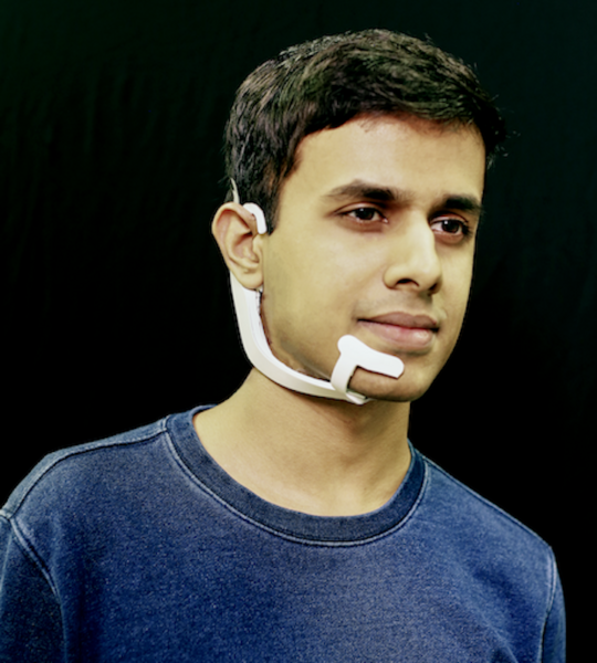 Arnav Kapur of MIT is the $15,000 Lemelson-MIT “Use it!” graduate winner for his portfolio of inventive work, including AlterEgo. 