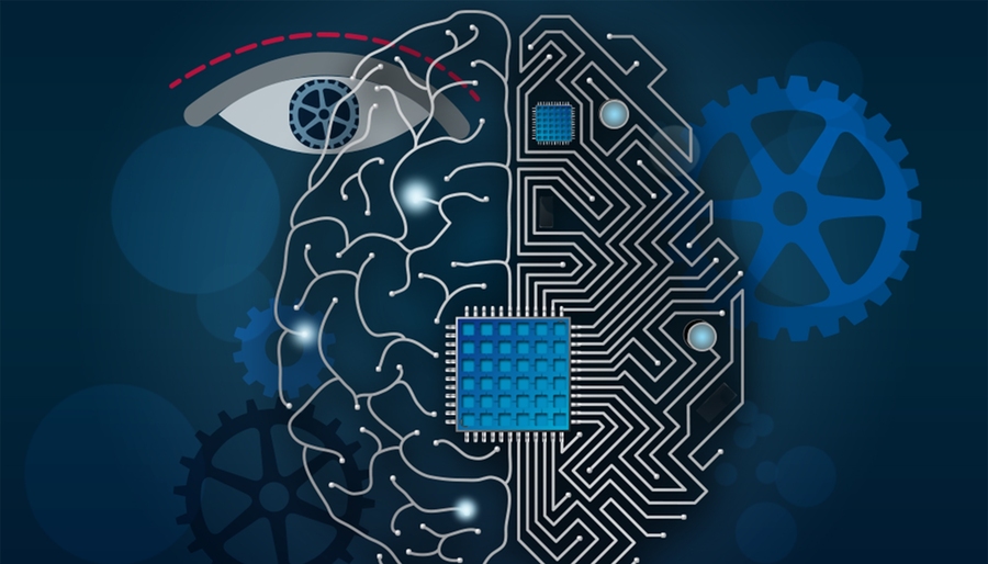 Artistic rendering of artificial intelligence and deep learning visual recognition systems