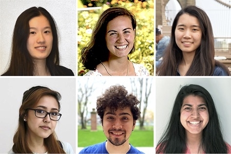 Students participating in Quest for Intelligence-funded UROP projects this spring include: (clockwise from top left) Amanda Li, Maya Nigrin, Yuria Utsumi, Kika Arias, Marco Fleming, and Shreya Pandit.