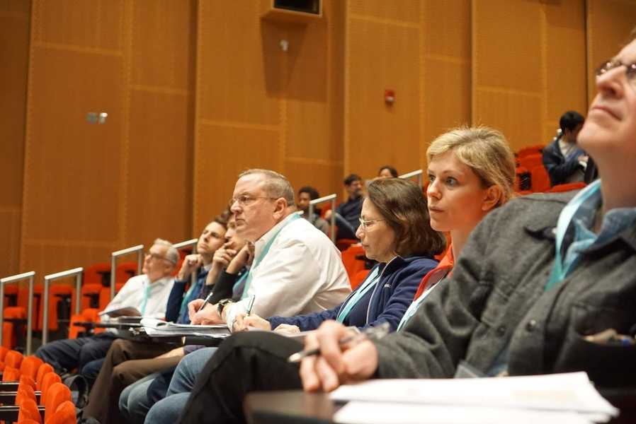 A panel of judges from industry, academia, and government hear policy pitches addressing societal challenges at the 2019 MIT Policy Hackathon.