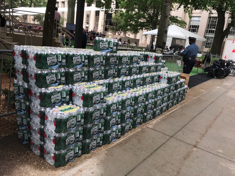 "Sunscreen and water!" was the rallying cry from MIT Medical on a warm Commencement Day.