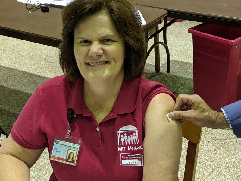 At the conclusion of MIT's annual community-wide flu clinic on Oct. 3, MIT Medical administered sticker number 9,378 — a new record.