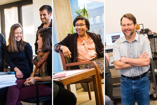 Left to right: MIT professors Gabriella Carolini, Paula Hammond, and David Trumper