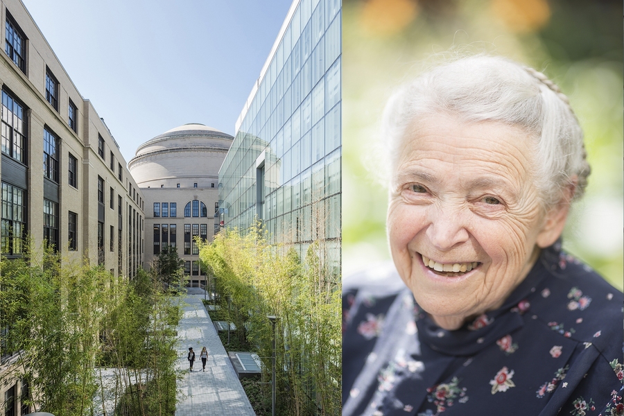 The section of the MIT.nano courtyard that runs along the south side of the building has been named the Improbability Walk, in honor of Mildred Dresselhaus.
