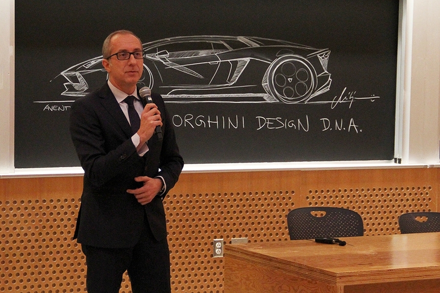A 2017 presentation of the X from Automobili Lamborghini at the MIT Stata Center