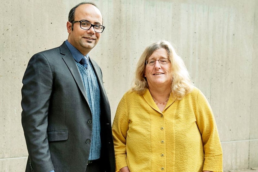 Postdoc Meysam Heydari Gharahcheshmeh (left) and Karen Gleason, the Alexander and I. Michael Kasser Professor of Chemical Engineering, are co-authors of the new paper.