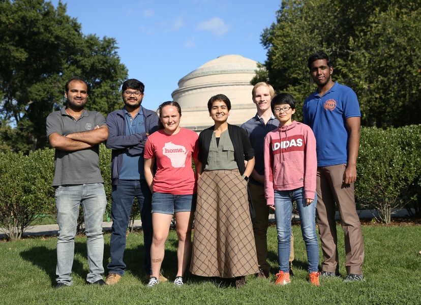 Deblina Sarkar (center) leads the Nano-Cybernetic Biotrek group at the MIT Media Lab.