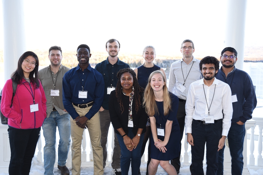 6.152J/3.155J students at the MARC event. Left to right: Heyi Li, Michael Dubrovsky, Blair Anaman Williams, Zachary Pitcher, Danielle Grey-Stewart, Ava Waitz, Ella Richards, Jorg Scholvin (class co-instructor), Abdulmalik Alghonaim, and Shubham Yadav.