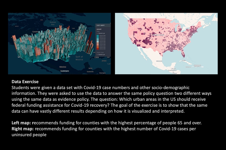This exercise, which enables students to look more critically at data uses for policy arguments, illustrates the challenge at the core of our data-driven society: Data are easy to gather, but their implications are far less easy to discern and manage. “A lot of decisions around data in the world are ours to make,” says Williams. “Technology moves much more quickly than regulation can.” 