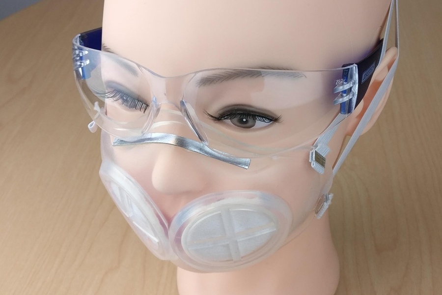 Researchers at MIT and Brigham and Women’s Hospital have designed a silicone rubber face mask that they believe could stop viral particles as effectively as N95 masks. The masks are based on the shape of the 3M 1860 style of N95 masks normally used at Brigham and Women’s Hospital. Most of the mask is silicone rubber, and there is space for one or two N95 filters, which are designed to be repla...