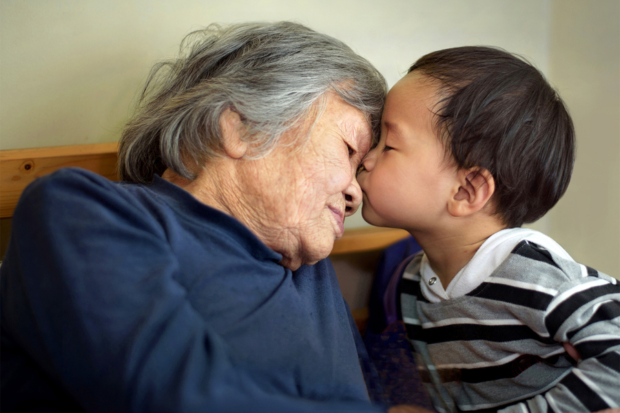Grandmother with grandchild