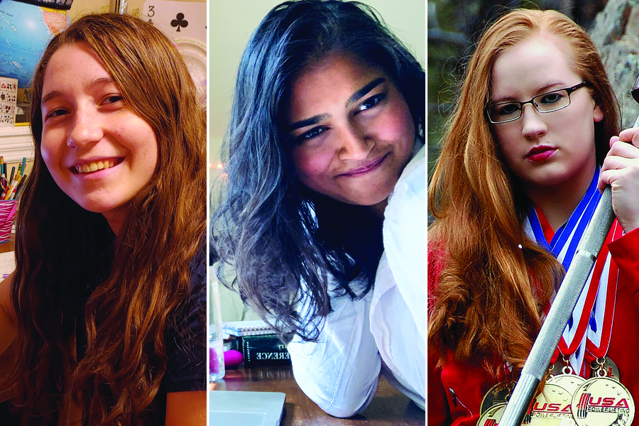 Photos of Charlotte Wickert, Mriganka Mandal, and Natalie Montoya