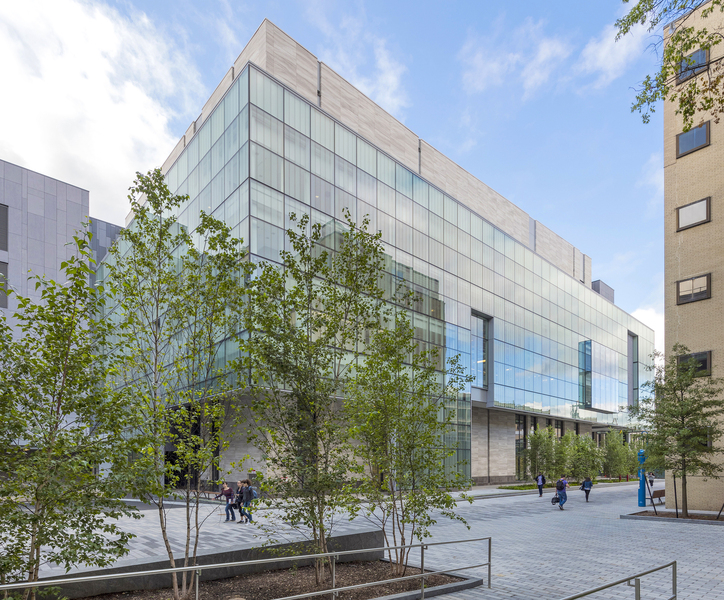 An external photo of the MIT.nano building
