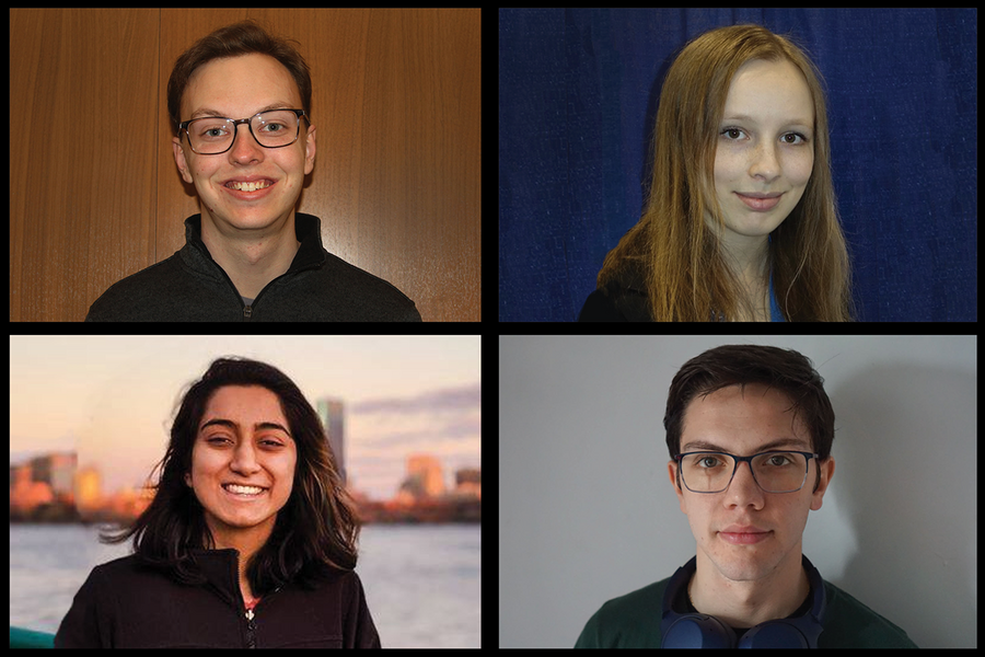 Four photos of selected MIT SuperUROP scholars