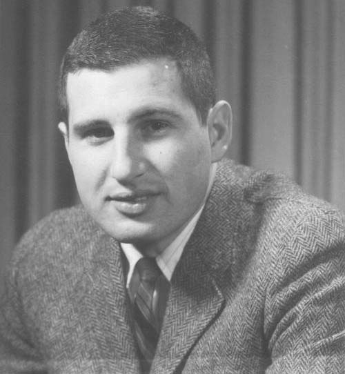 Black-and-white portrait photo of Ernest Cravalho as a young man