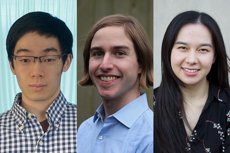 Composite three-way photo featuring headshots of the three fellows