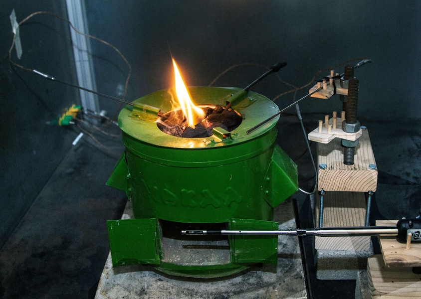 Photo of a cookstove in use