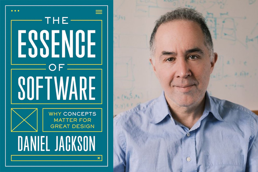 At left: The cover of "The Essence of Software: Why Concepts Matter for Great Design." At right, a headshot photo of Daniel Jackson 