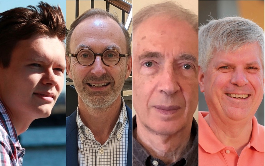 Four portrait photos of Semyon Dyatlov, Michel Goemans, Richard Stanley, and David Williamson