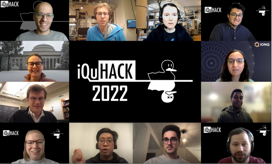 A screencap of the Zoom meeting room used by iQuHACK participants.