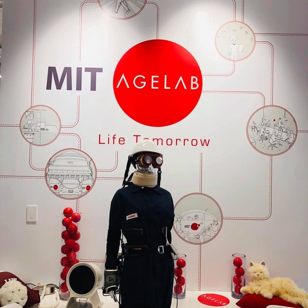 AGNES suit on display at the MIT AgeLab