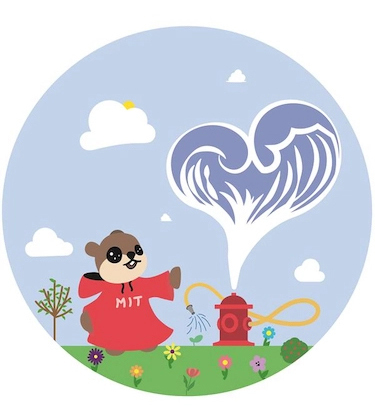Cartoon drawing of Tim the Beaver wearing a red wizard cape.