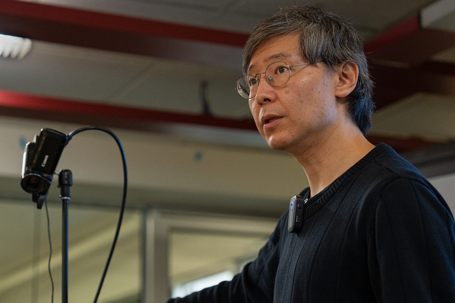Close-up of Philip Tan in profile