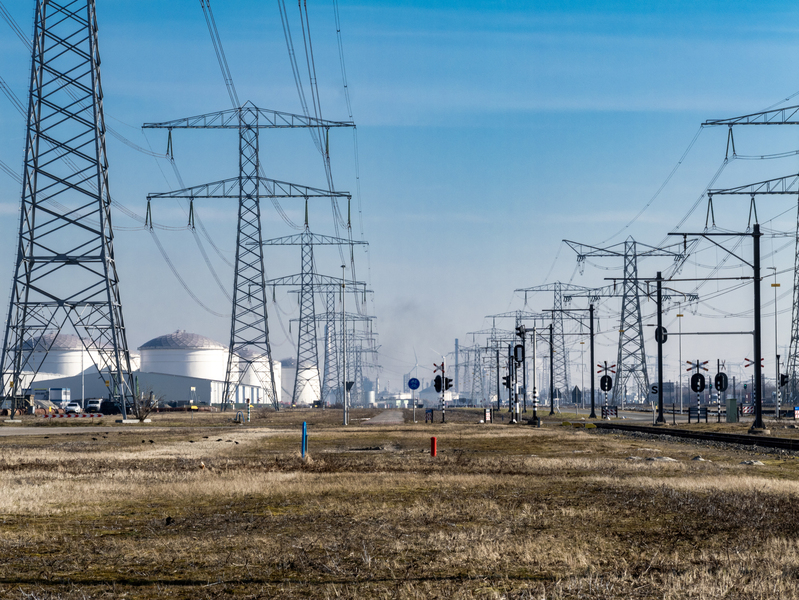 high-voltage transmission lines