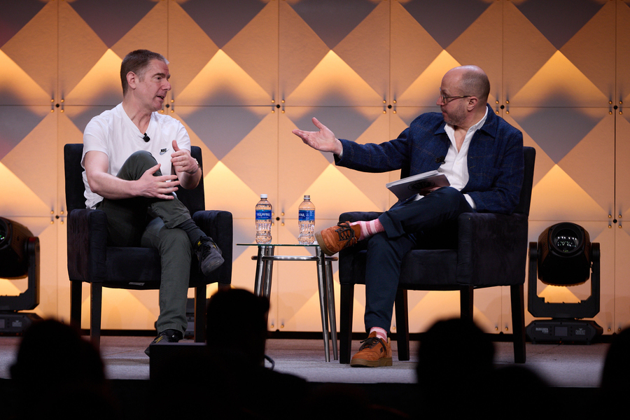 Matthew Benham and Roger Bennett on stage