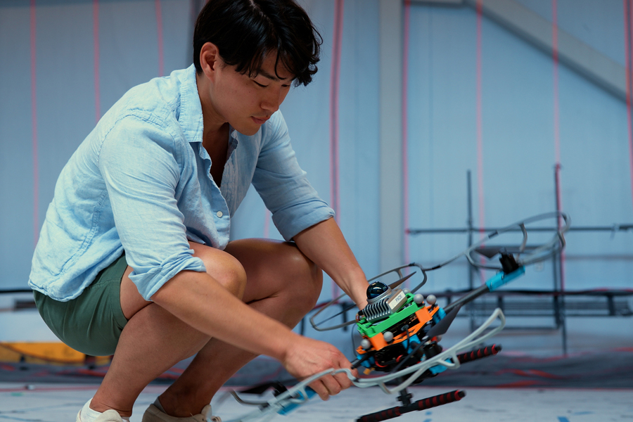 Kota Kondo with a drone