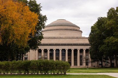 Killian Court and Great Dome in the Fall.