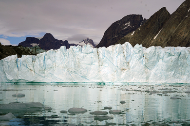 An ice cliff in Antarctica