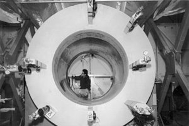 This 40-ton magnet completed by a US engineering team (photographed at a Lockheed Martin plant in San Diego) is key to an international experiment on nuclear fusion.