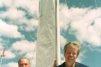 Professor Laurence R. Young (left) and Senior Research Engineer Charles M. Oman, both of aeronautics and astronautics, have applied principles learned by studying space sickness in astronauts to common motion sickness in travelers.