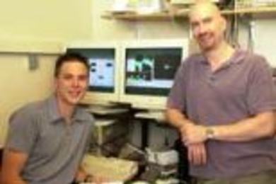 Postdoctoral fellow Jonathan Wallis (left) and Professor Earl Miller have pinpointed how and where abstract thoughts are represented in monkeys' brains.