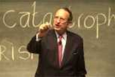 Institute Professor John Deutch, former head of the CIA, makes a point in his talk last week on terrorism.