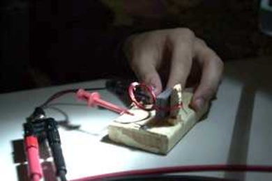Students built tiny motors to participate in a contest in freshman physics class.