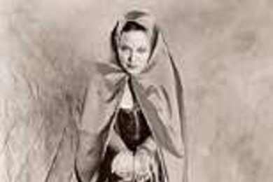 Talia Kingsbury poses as La Puta de Guadalupe (virginus putrefactus kinetica) in Dramashop's production of "Ethnographic Museum of Irrelevant Races" (2000).