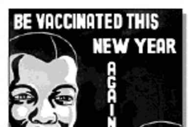 Poster created prior to 1979 promoting the importance of smallpox vaccination