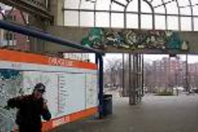 Sophomore Sandra Yu at the Ruggles Orange Line subway stop.