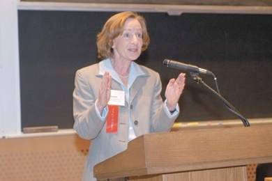 Susan Hockfield, MIT's 16th president, addressed the annual Alumni Leadership Conference last week. It was one of several meetings President-elect Hockfield has held with various groups within the greater MIT community since her selection on August 26th. In the coming weeks, she will continue to hold frequent meetings--what she calls her "deep learning" mode--before taking over the reins in early ...