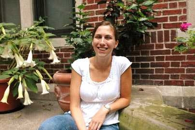 Senior Lesley White of the University of New Orleans is one of ten undergraduates accepted as special visiting students from the Gulf Coast region because of damage from Hurricane Katrina.