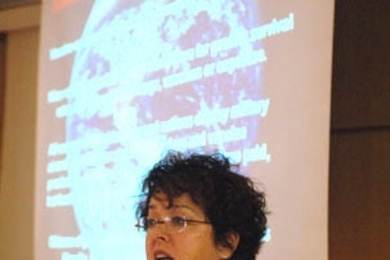 Pulitzer Prize-winning author Laurie Garrett discussed the mounting threat of an avian flu pandemic in her talk at the Dibner Institute on Monday, Sept. 26.