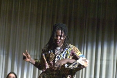 Lamine TourÌ©, lecturer in music and theater arts, will perform with Rambax on Saturday, May 13 in Kresge Auditorium.