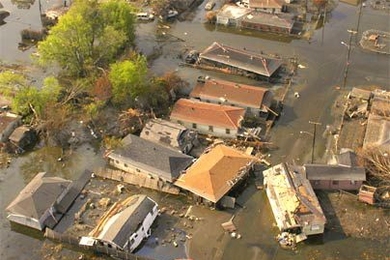 The Ninth Ward in New Orleans in mid-September, 2005. MIT freshmen will use the city as a case study for a new course on "cities at risk."