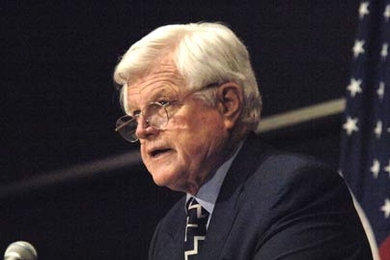 Sen. Edward Kennedy delivered the 2007 Karl Taylor Compton Lecture at MIT, held in the Stata Center's Kirsch Auditorium.
