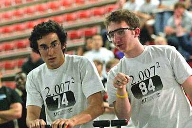 David Sanchez, left, keeps his eyes on the road as Mario Bollini points to dangers ahead on the 2.007 contest table. Sanchez came in second. <a onclick="MM_openBrWindow('2007_1-enlarged.html','','width=509, height=583')">
<span onmouseover="this.className='cursorChange';">Open image gallery</span>
</a>
<noscript> <a href="2007_1-enlarged.html">
<em>(no JavaScript)</em>
</a>
</noscript>
