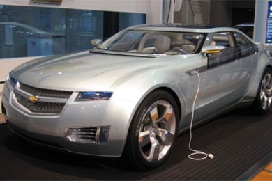 The Chevrolet Volt concept car was unveiled by GM in January. A company with MIT roots will develop battery cells to meet the specific requirements of the car.